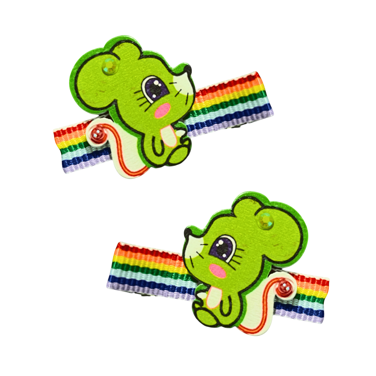 Tiny Mouse, Big Pride: Colorful Mouse Hair Clip - Cloverdilly Kids