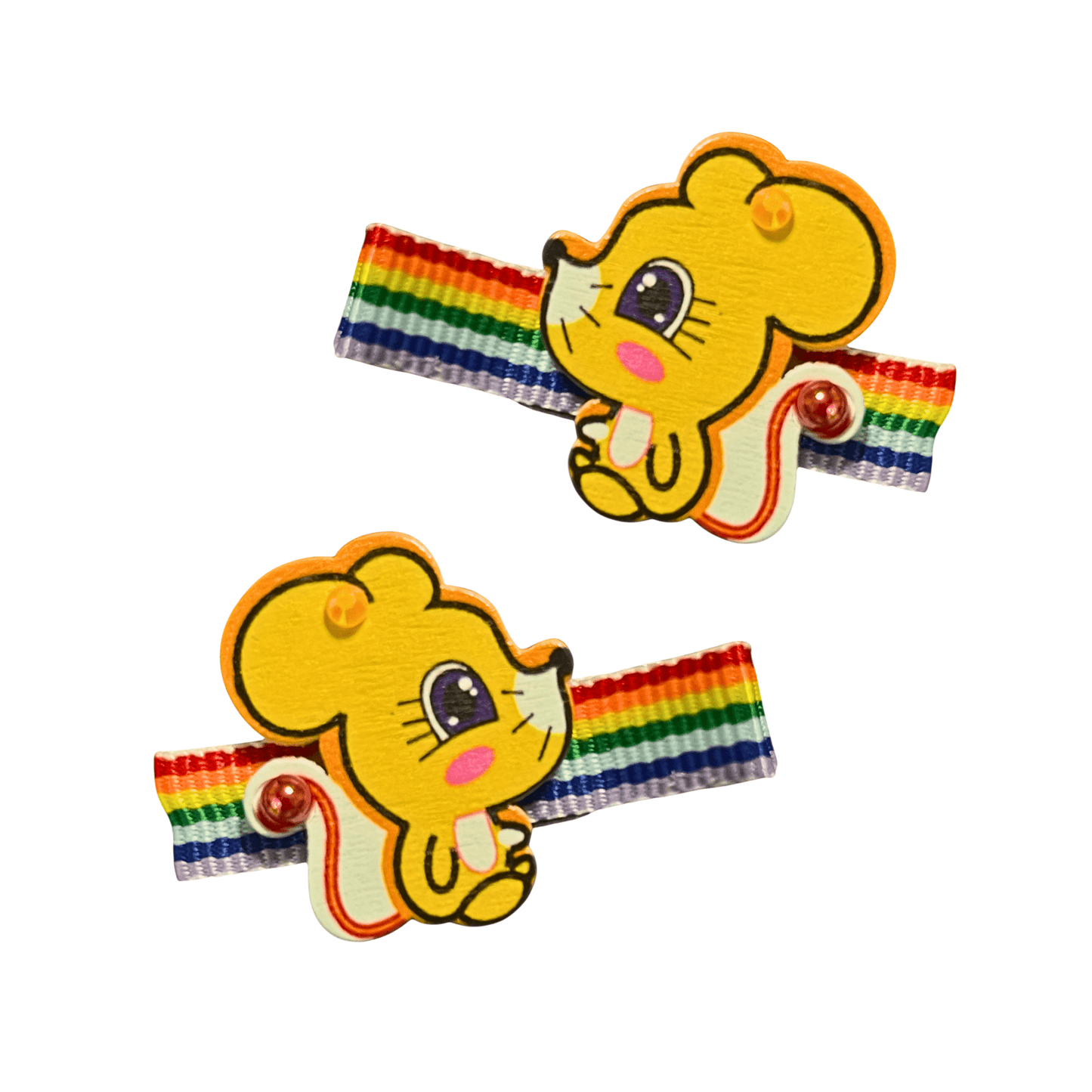 Tiny Mouse, Big Pride: Colorful Mouse Hair Clip - Cloverdilly Kids