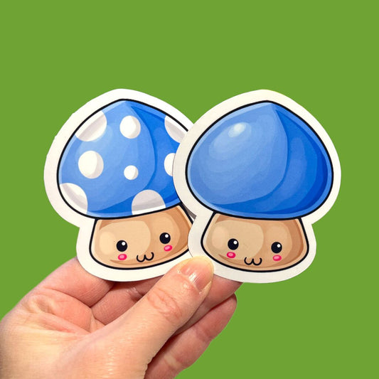 Mushroom Sticker Pack - Blue