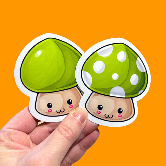 Mushroom Sticker Pack - Lime