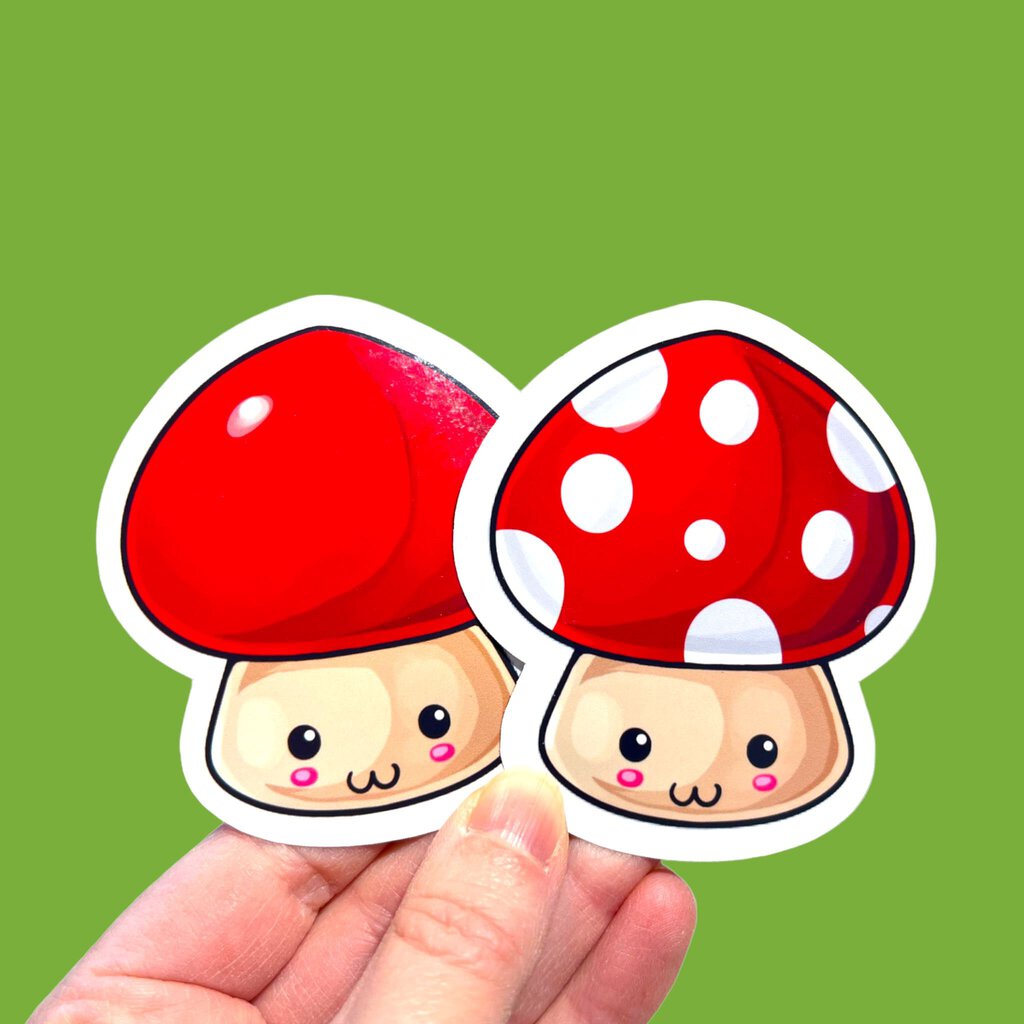 Mushroom Sticker Pack - Red