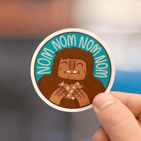 Bigfoot Loves Cookies | Glitter Sticker - Cloverdilly Kids