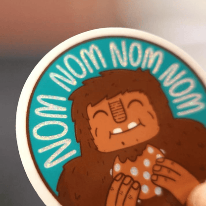 Bigfoot Loves Cookies | Glitter Sticker - Cloverdilly Kids