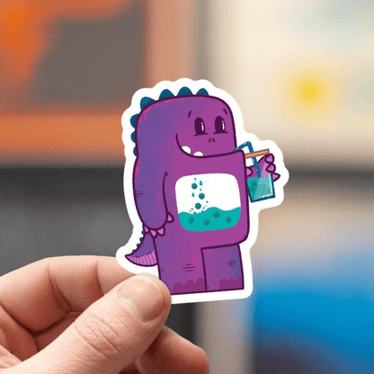 Bubbs the Boba Lover Sticker - Cloverdilly Kids