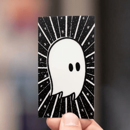 Ghostastic Glow - in - the - Dark Ghost Sticker - Cloverdilly Kids