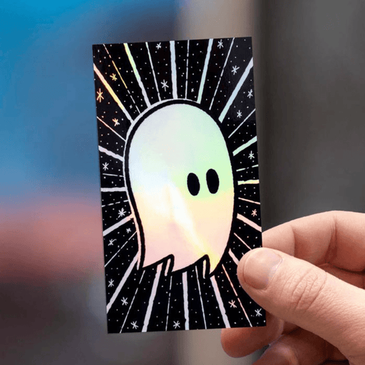 Ghostastic Holographic Ghost Sticker - Cloverdilly Kids