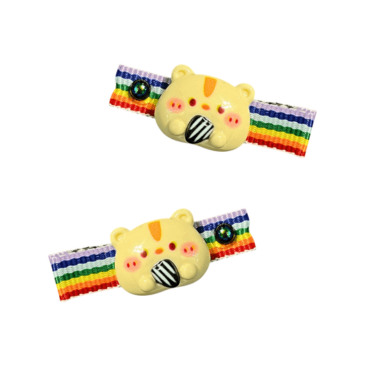 Happy Hammy: Pride Hamster Hair Clip - Cloverdilly Kids