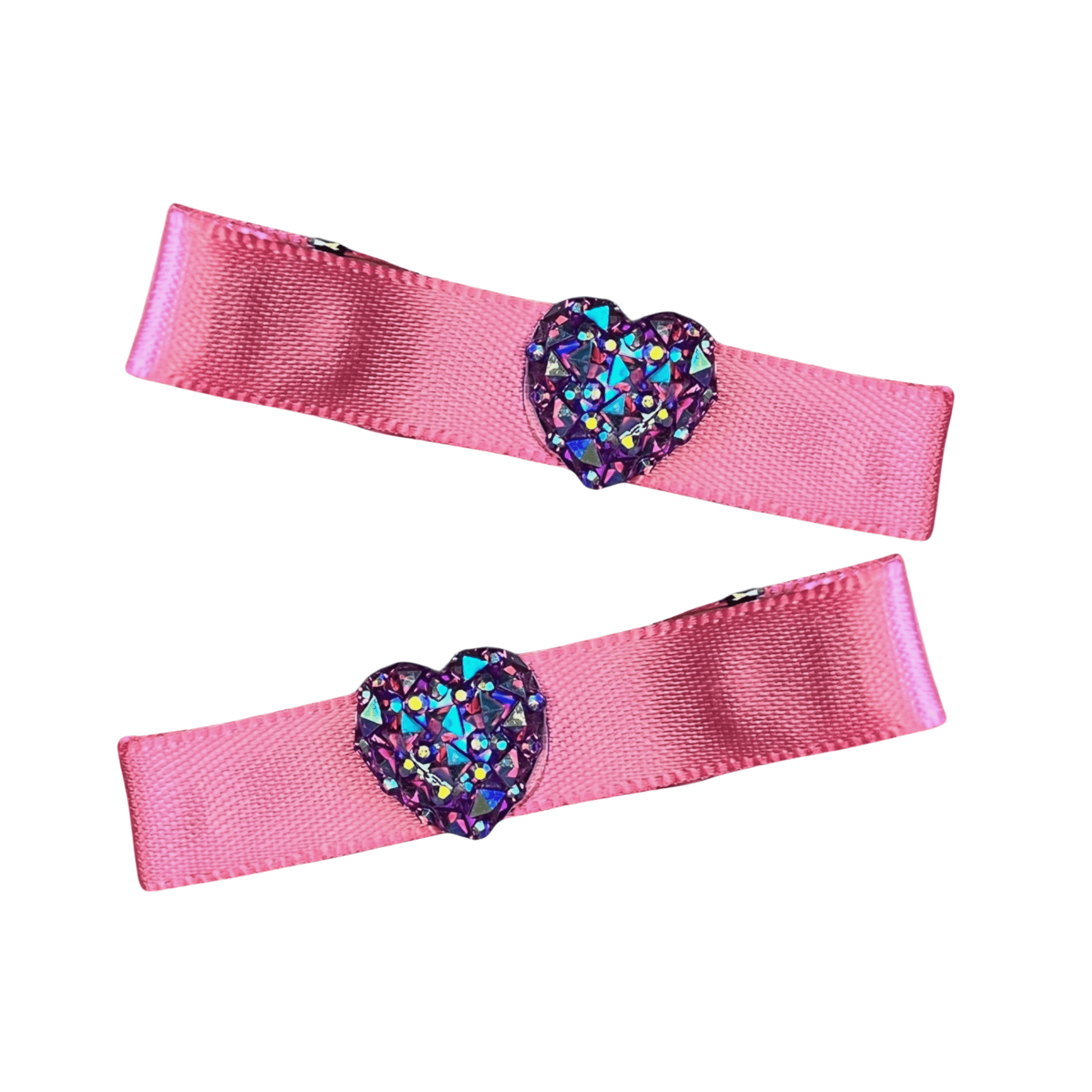 Heart & Satin Hair Clips - Cloverdilly Kids