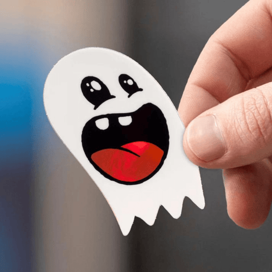 Loud Mouth Holographic Ghost Sticker - Cloverdilly Kids