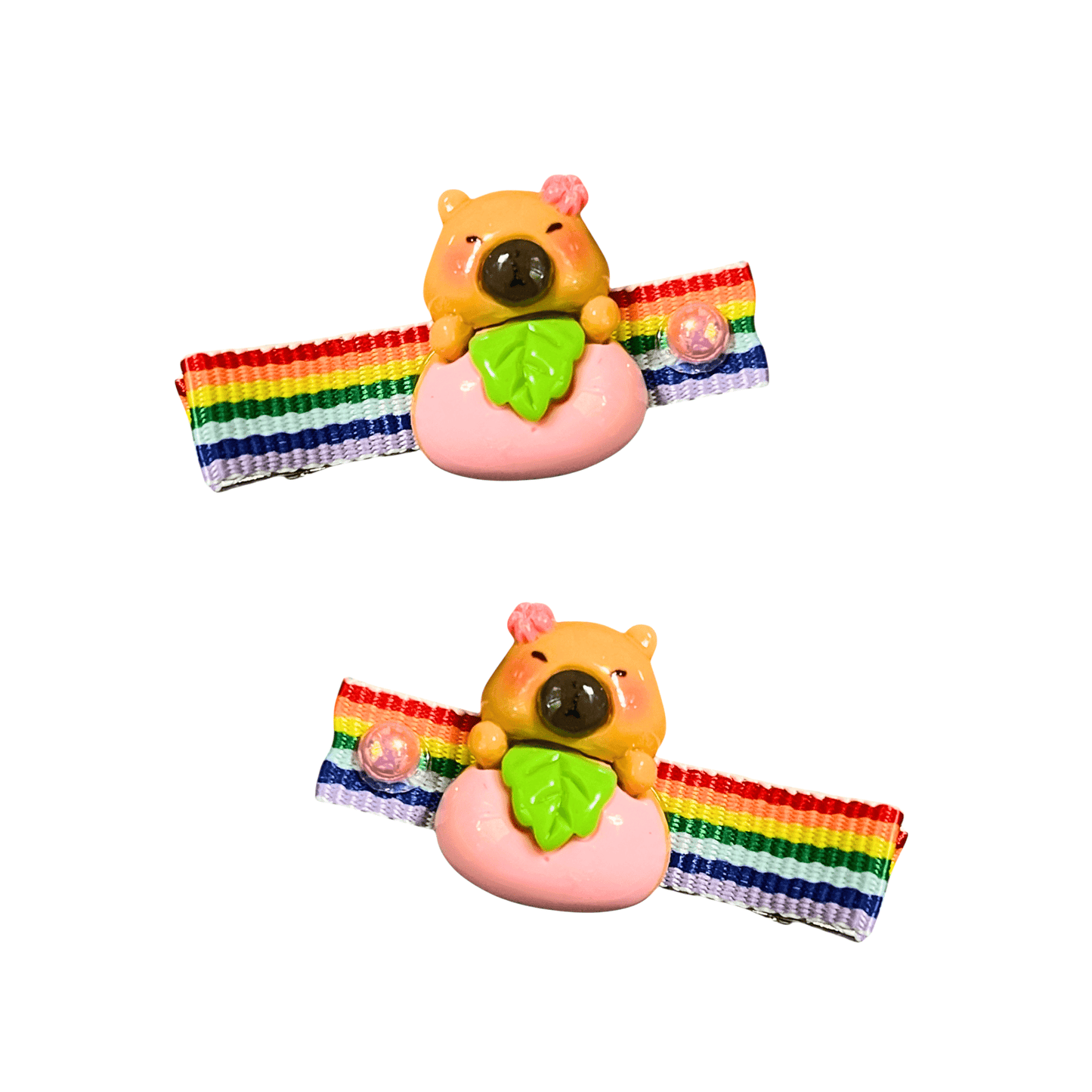 Love is Chill: Pride Capybara Hair Clip - Cloverdilly Kids