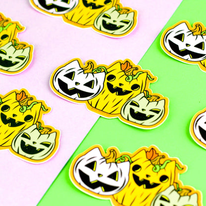 Pump - Kitten Patch Pumpkin Cat Vinyl Sticker - Cloverdilly Kids