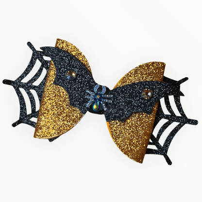 Spider Web Glitter Bows - Cloverdilly Kids