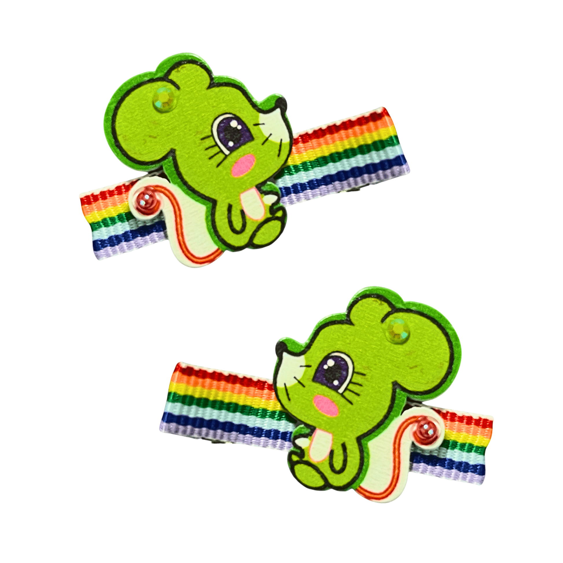 Tiny Mouse, Big Pride: Colorful Mouse Hair Clip - Cloverdilly Kids