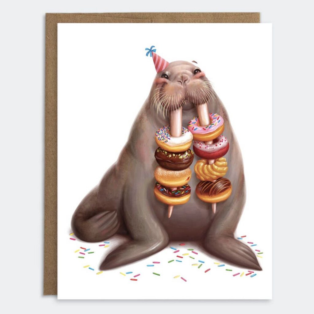 Doughnut Walrus Card