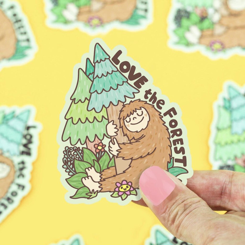 Love The Forest Bigfoot Vinyl Sticker