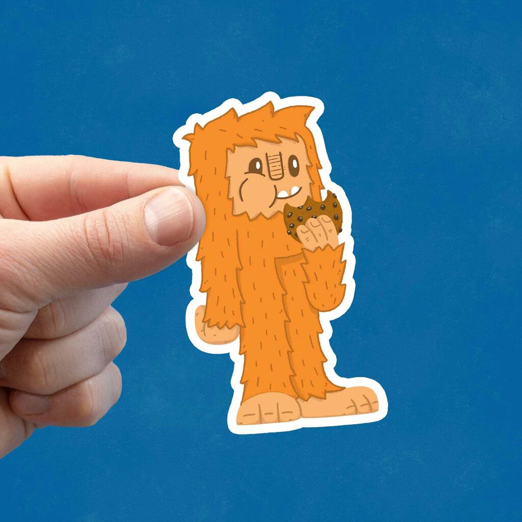 Hi Hello There - Bigfoot Eating Cookie Sticker
