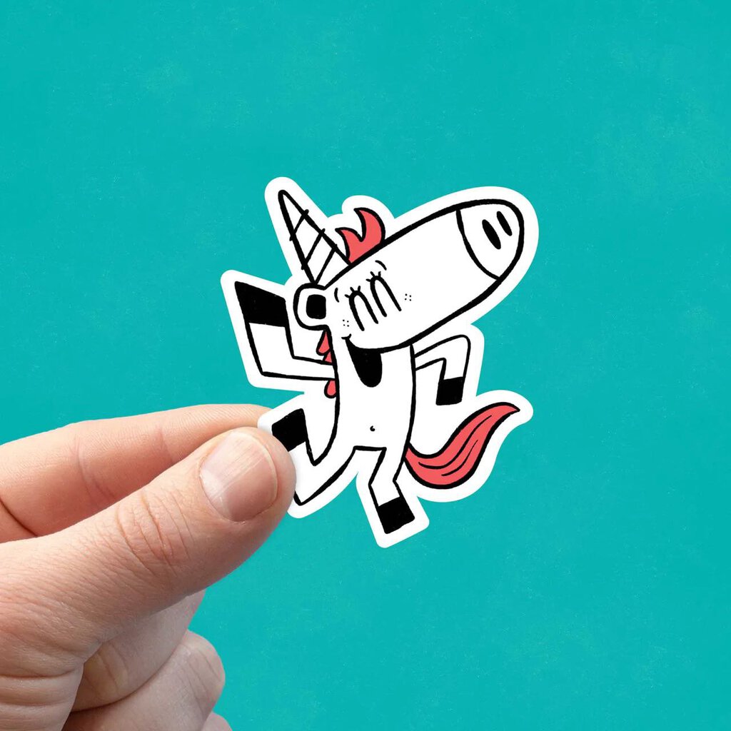 Hi Hello There - Dancing Unicorn Sticker
