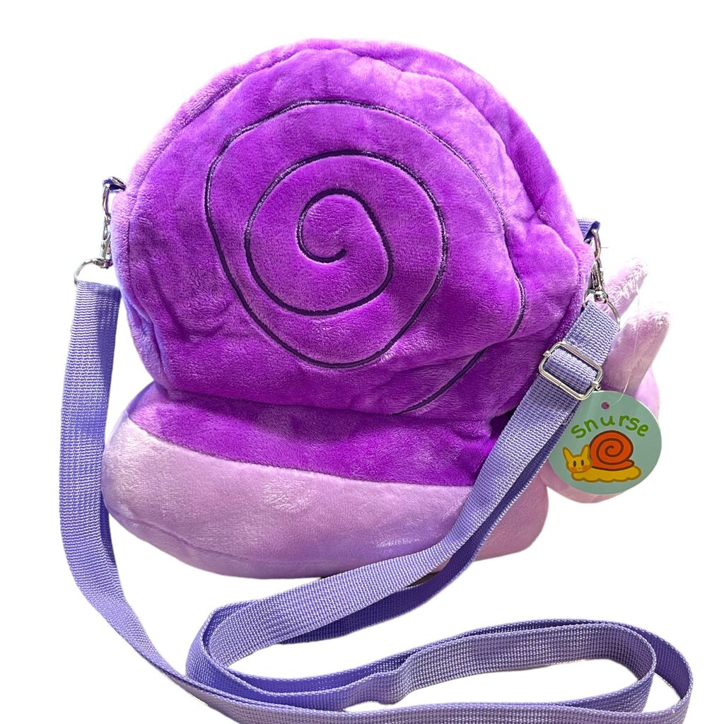 Plush Snail Purse - Purple Snurse